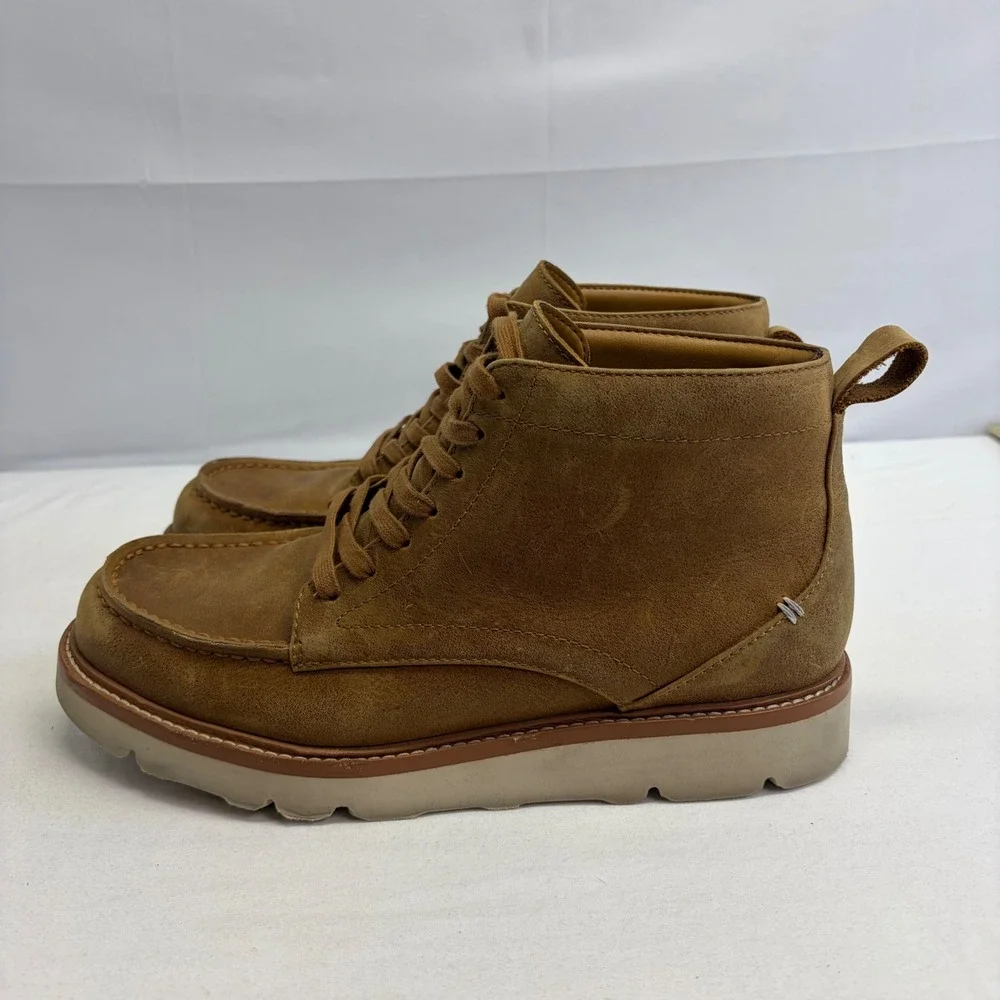 Label Moc Toe Boots Mens Size 11 Brown Leather Vibram Sole Workwear Gorpcore